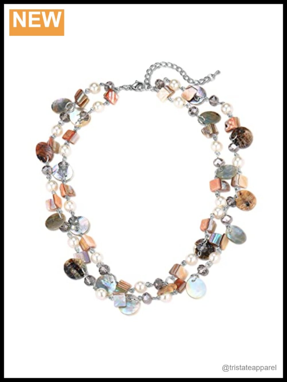 Boho Layered Beaded Chunky Necklace Shell Statement Collar Costume Jewelry